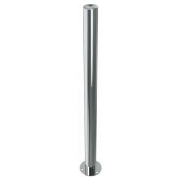 RVS afzetpaal rond 60 mm - op voetplaat