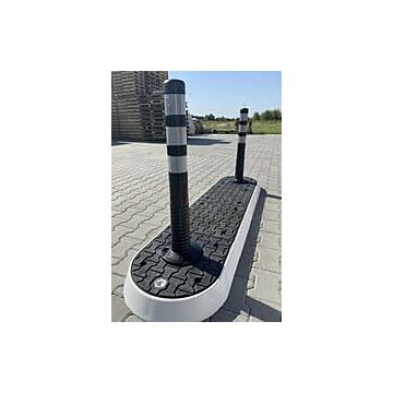 Verkeerseiland zwart kunststof