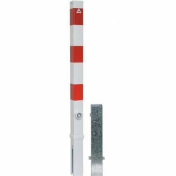 Afzetpaal vierkant 70 x 70 mm - uitneembaar met driehoekig slot