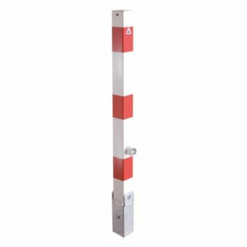 Afzetpaal vierkant 70x70mm- afneembaar en klapbaar