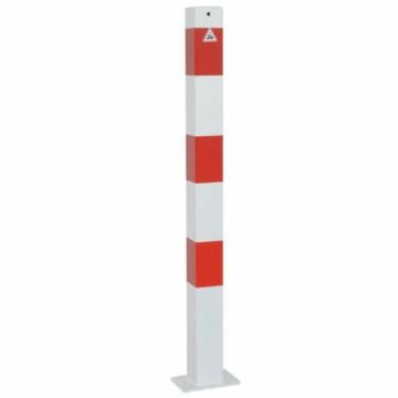 Afzetpaal vierkant 70x70mm - op voetplaat