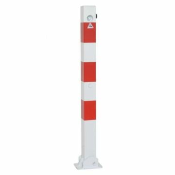 Afzetpaal vierkant 70x70mm - klapbaar met driehoekslot 