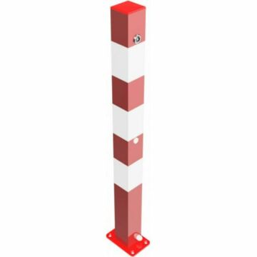Afzetpaal vierkant 70x70mm - klapbaar met driehoekig slot