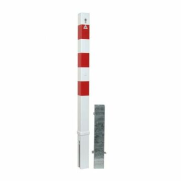 Afzetpaal vierkant 70x70mm - uitneembaar met eurocilinder