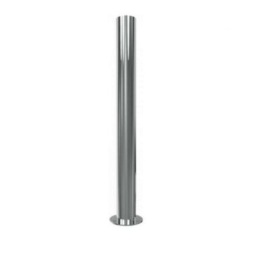 RVS afzetpaal rond 89 mm - op voetplaat