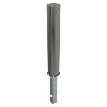 RVS afzetpaal rond 154 mm - uitneembaar met euro cilinder