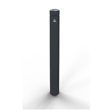 Poller – Aluminium Ø 100 mm met decoratieve groef
