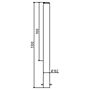 Afzetpaal rond 102 mm - voor in beton