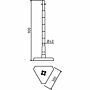 Ketting paal 40mm met driehoekige voet