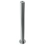 RVS afzetpaal rond 76 mm - op voetplaat