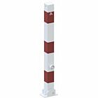 Afzetpaal vierkant 70x70mm - klapbaar met driehoekig slot 500mm boven de grond