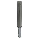 RVS afzetpaal rond 154 mm - uitneembaar met euro cilinder
