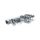 Kit serie L, 8 wielen, met verzinkte rail