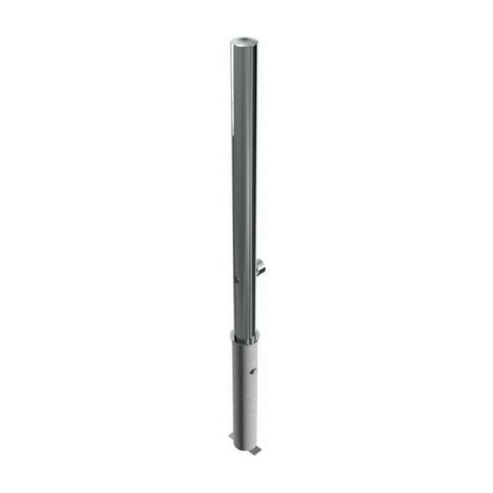 RVS afzetpaal rond 60 mm - uitneembaar met driehoekslot main product photo