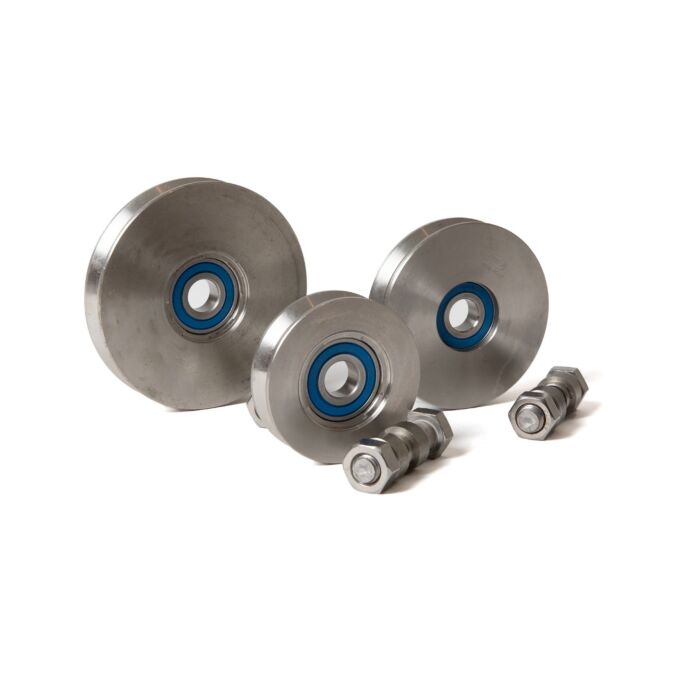 Roestvrijstalen Groefwiel met V-Groef - Enkel Gelagerd main product photo
