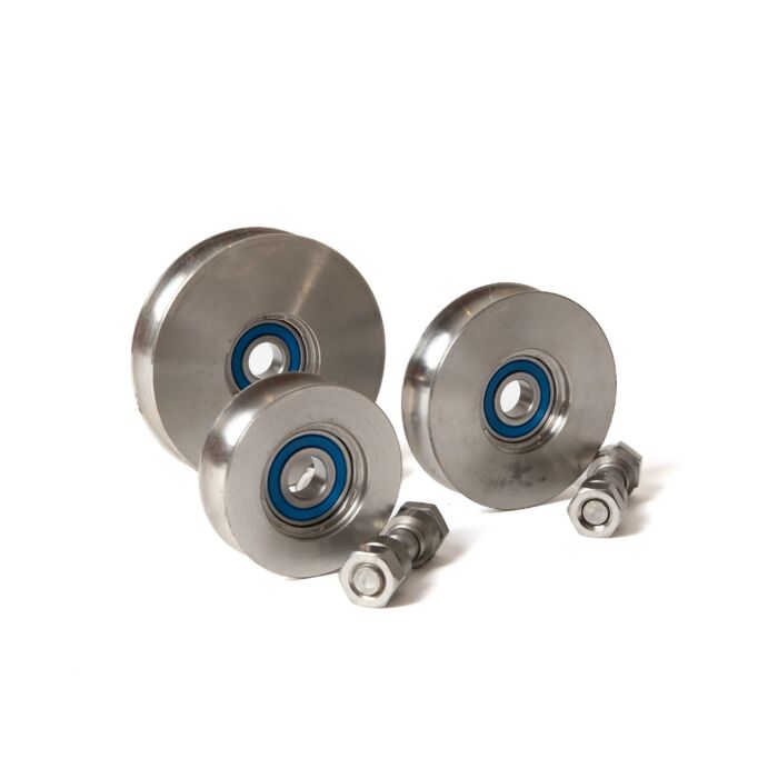 Roestvrijstalen Groefwiel met Ronde Groef - Enkel Gelagerd main product photo