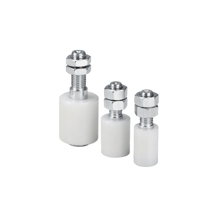 Geleidingsrol van Wit Nylon met As main product photo