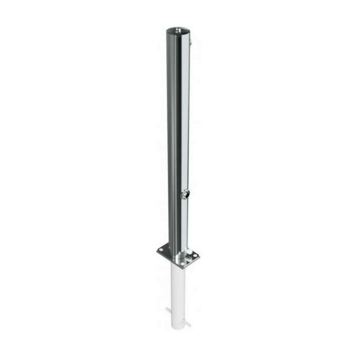 RVS afzetpaal rond 76 mm - klapbaar voor in beton met driehoekslot main product photo