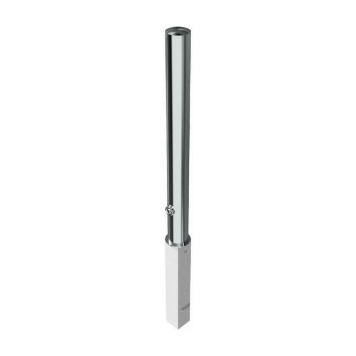 RVS afzetpaal rond 89 mm - uitneembaar met euro cilinder main product photo