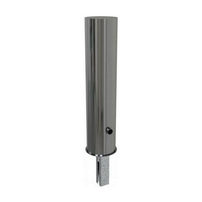 RVS afzetpaal rond 204 mm - uitneembaar met driehoekslot main product photo