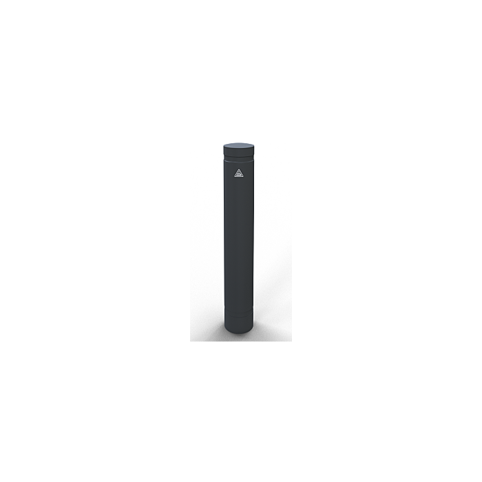 Poller – Aluminium Ø 120 mm met decoratieve groef main product photo