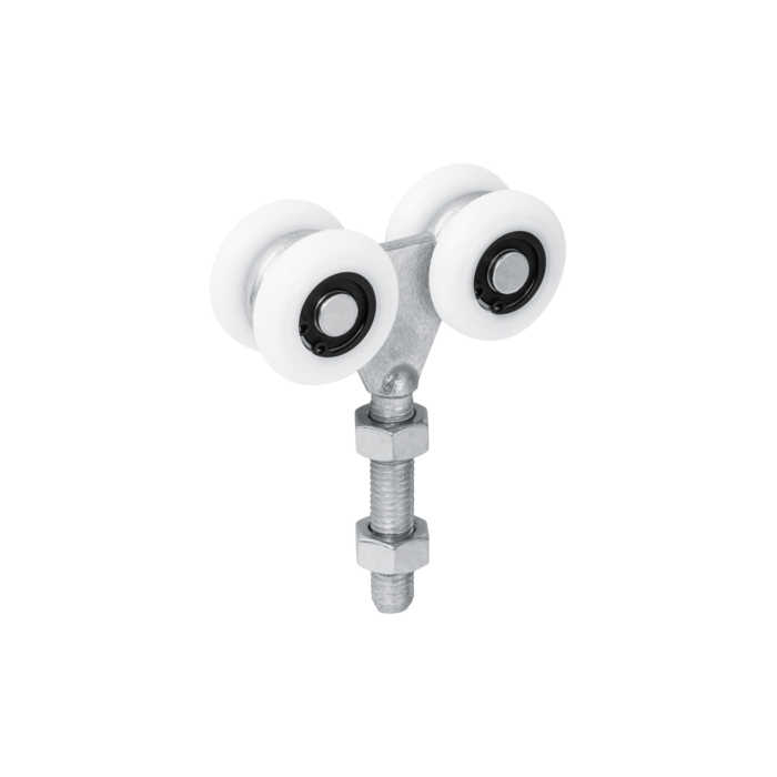 Dubbele hangrol 4 nylon wielen met kogellagers main product photo