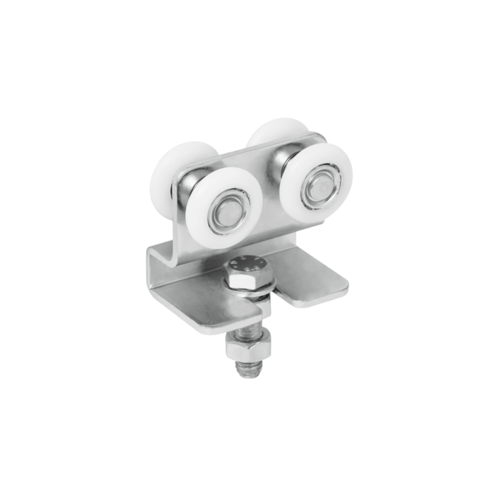 Dubbele hangrol 4 nylon wielen met steun main product photo