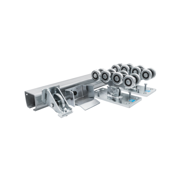 Kit serie L, 8 wielen, met verzinkte rail main product photo
