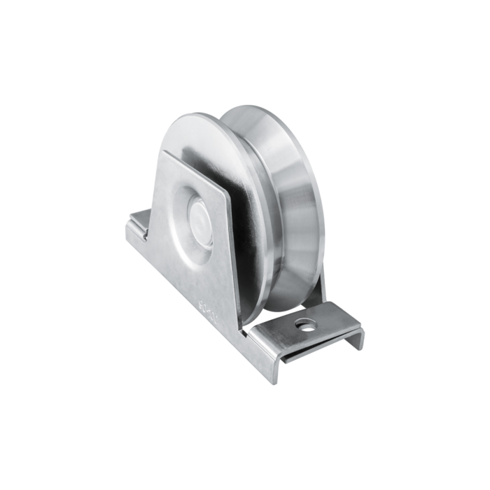 Groefwiel dubbel gelagerd met V-groef, 30 mm met beugel main product photo
