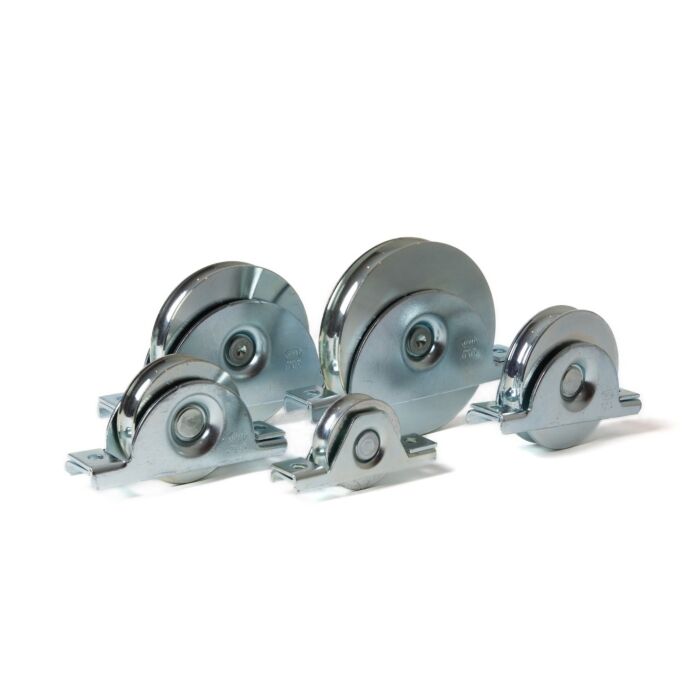 Wiel met ronde-groef en steun, enkel gelagerd main product photo